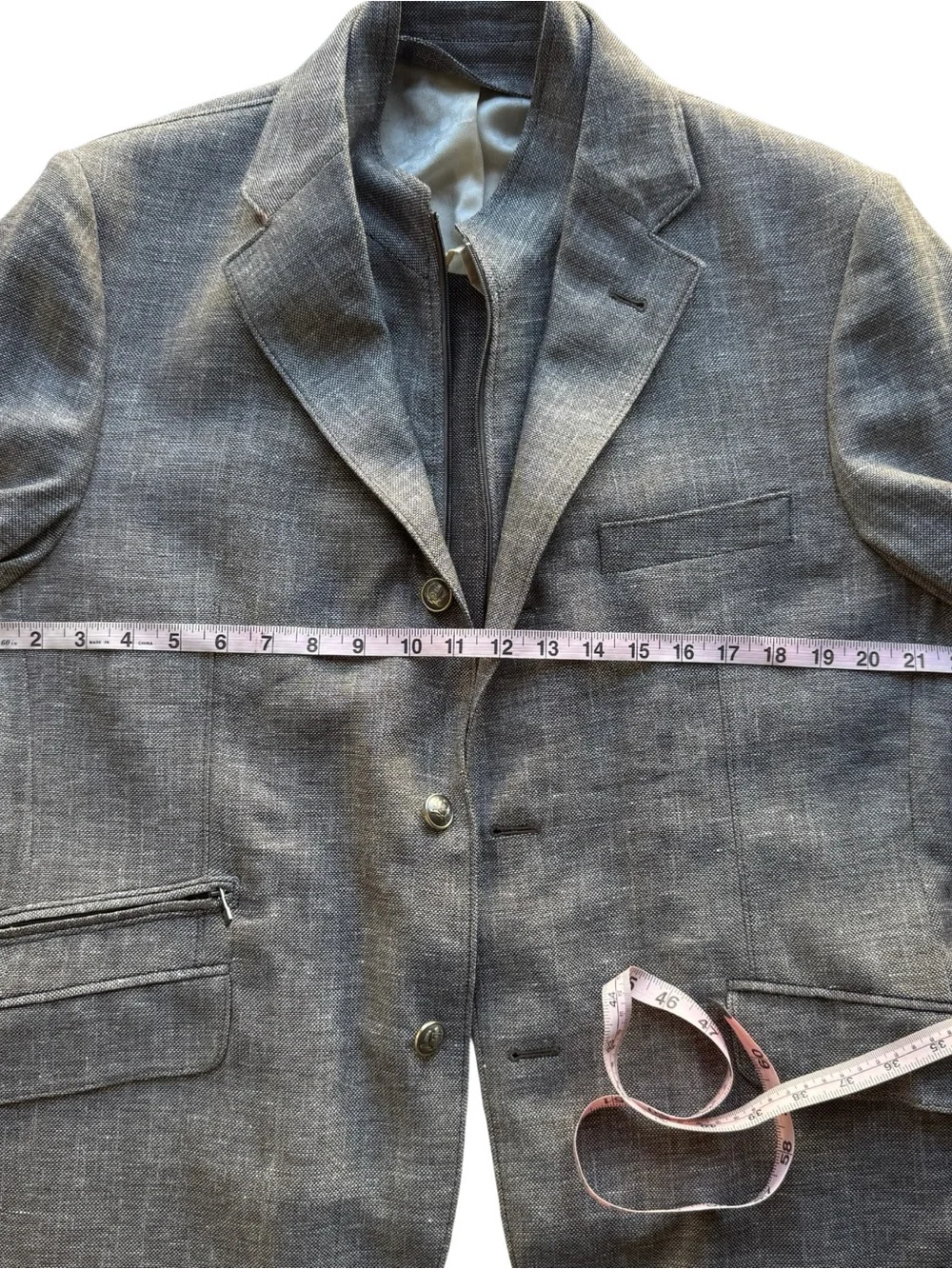 Corneliani ID Blazer Mens 42R Wool Linen Silk Sport Coat Detachable Vest Italy